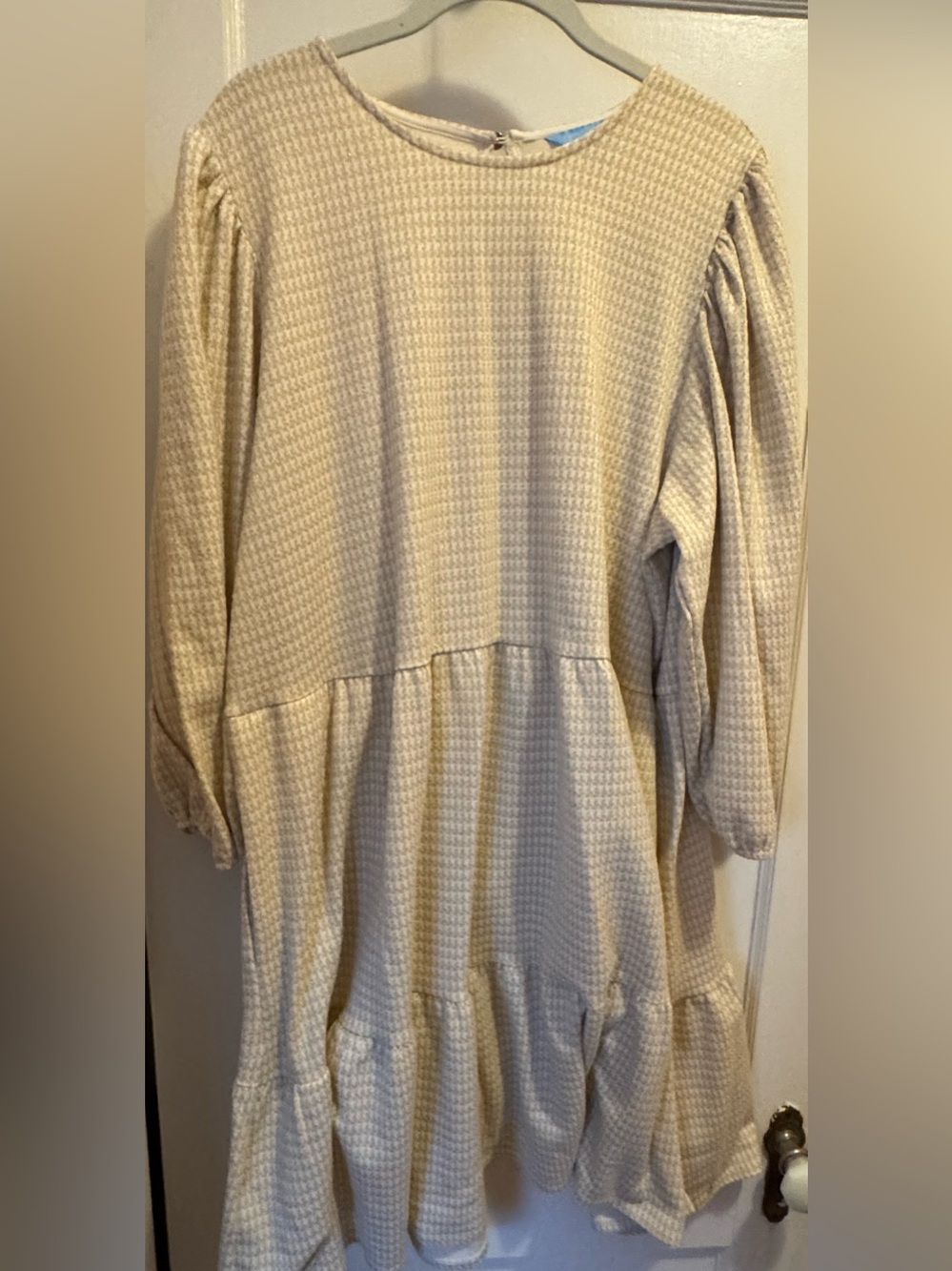 Draper James RSVP Metallic Houndstooth Tiered Ruffle Dress XXL - Picture 3 of 12